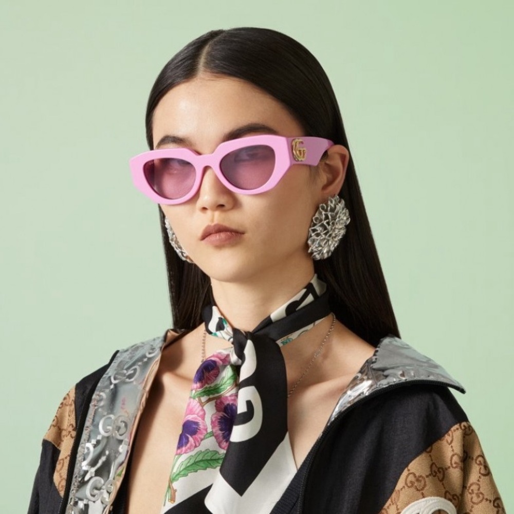 Authentic- NEW GUCCI GG1421S 004 PINK WOMEN SUNGLASSES GUCCI - Picture 7 of 16